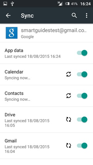 Your information will be synchronised
