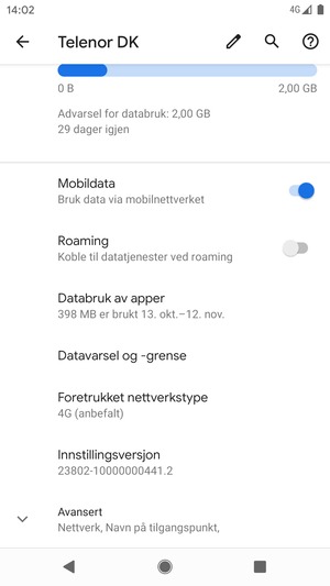 Bla til og velg Avansert