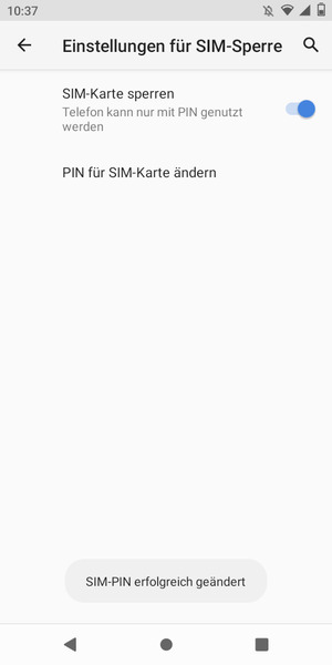 Ihre SIM-PIN wurde geändert