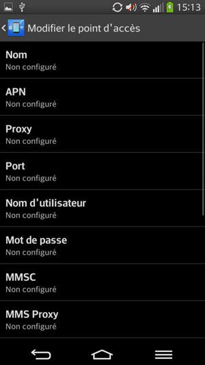 Saisissez les informations MMS