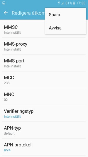 Välj Spara