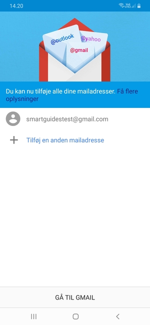 Vælg GÅ TIL GMAIL