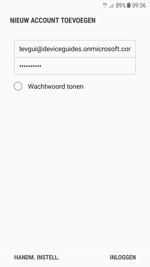 Voer uw e-mailadres en wachtwoord in. Selecteer INLOGGEN