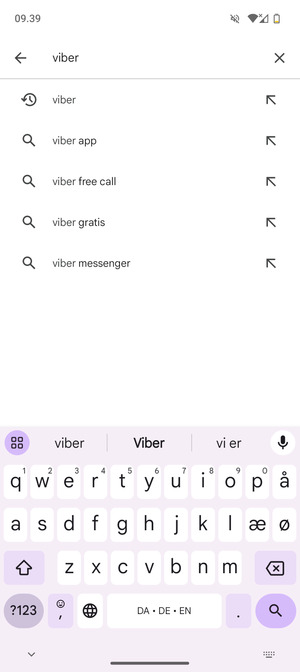 Indtast navnet på appen og vælg Søg