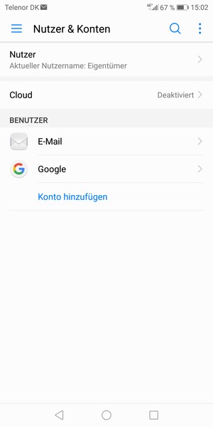 Wählen Sie Google
