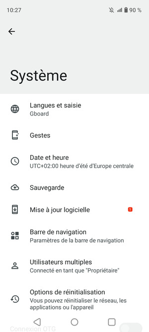 Sélectionnez Mise à jour logicielle