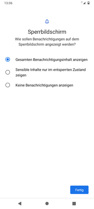 Wählen Sie die gewünschte Option und wählen Sie Fertig