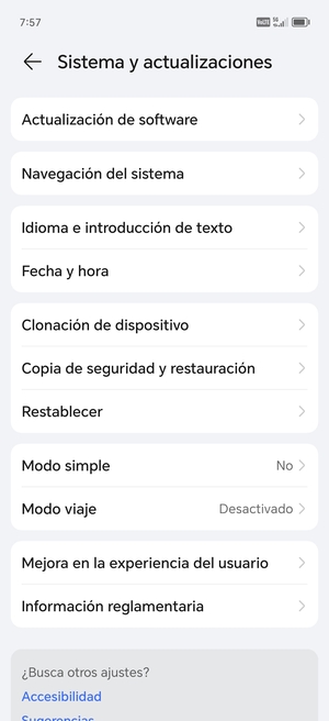 Seleccione Copia de seguridad y restauración