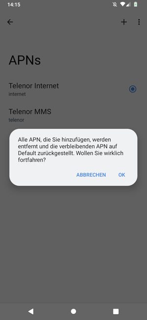 Wählen Sie OK