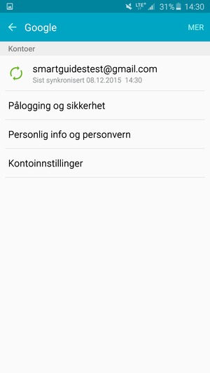 Velg kontoen din