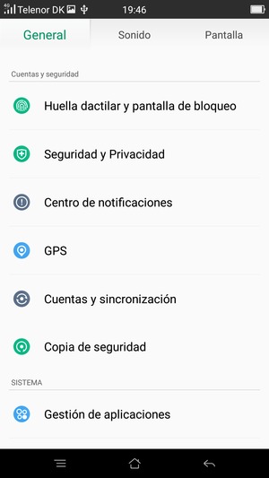 Para activar su bloqueo de pantalla, vaya al menú Ajustes y seleccione Huella dactilar y pantalla de bloqueo
