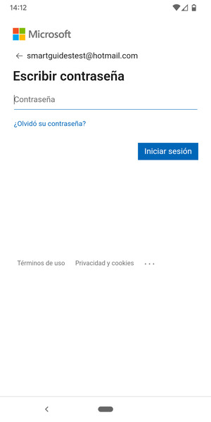 Introduzca su contraseña y seleccione Iniciar sesión