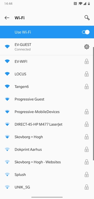 You are now connected to the Wi-Fi network