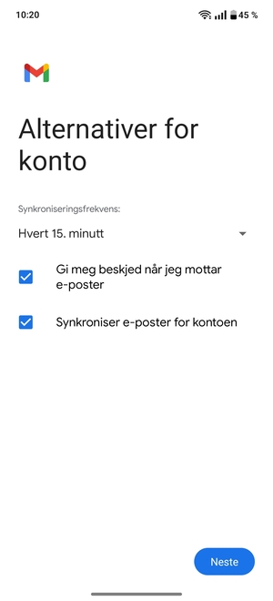 Velg Neste