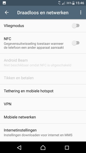 Selecteer Tethering en mobiele hotspot