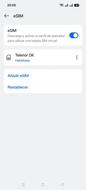 Su eSIM ya ha sido activado