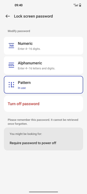 Your phone is now secure with a screen lock