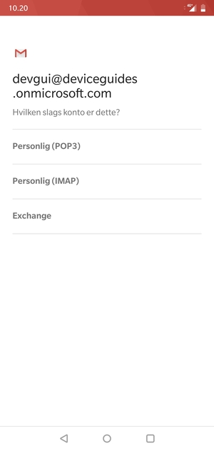 Vælg Exchange
