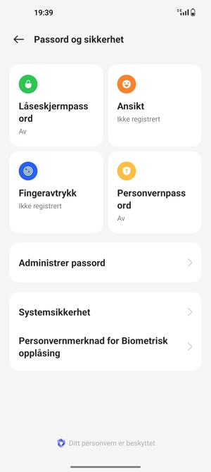 Velg Systemsikkerhet