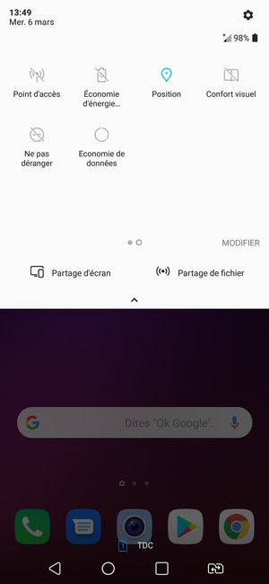Désactiver Position