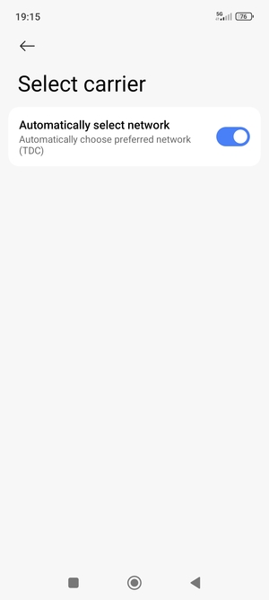 Turn off Select network automatically