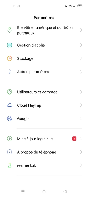 Faites défiler et sélectionnez Autres paramètres