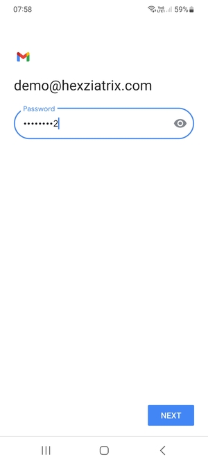 Enter your password and select NEXT