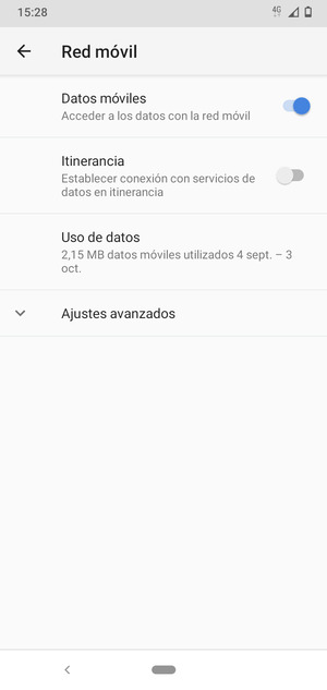 Para cambiar la red en caso de problemas de conectividad, seleccione Ajustes avanzados
