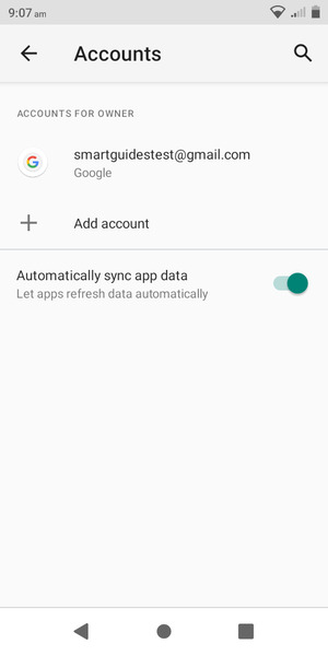 Select your Google account