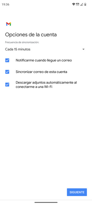 Seleccione SIGUIENTE