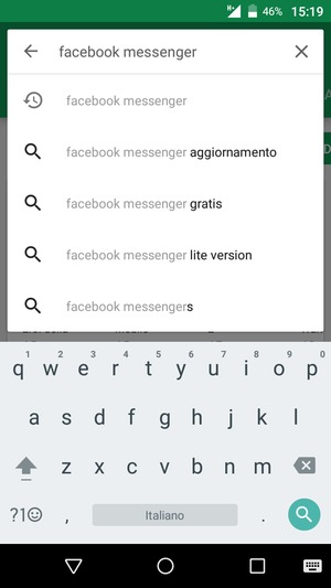 Inserisci il nome dell'app e seleziona Cerca
