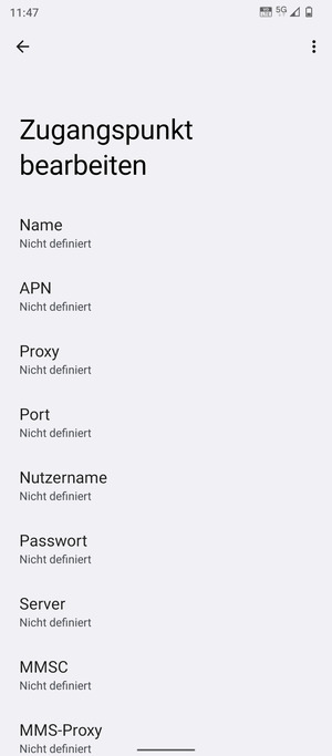Geben Sie MMS-Informationen ein