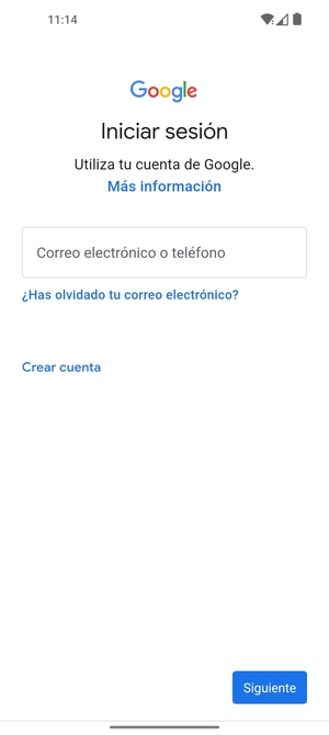 Introduzca su dirección de Gmail y seleccione Siguiente