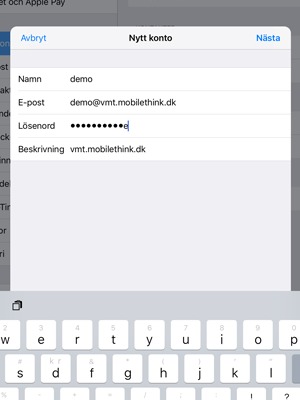 Ange den obligatoriska informationen och välj Nästa