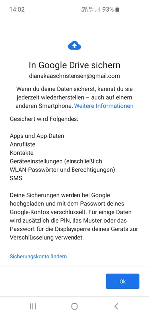 Wählen Sie Ok