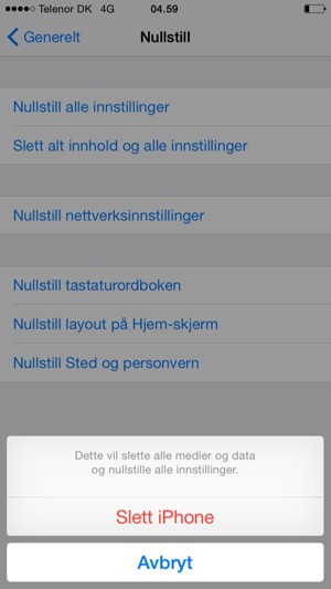 Velg Slett iPhone