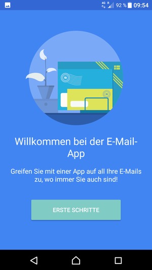 Wählen Sie ERSTE SCHRITTE