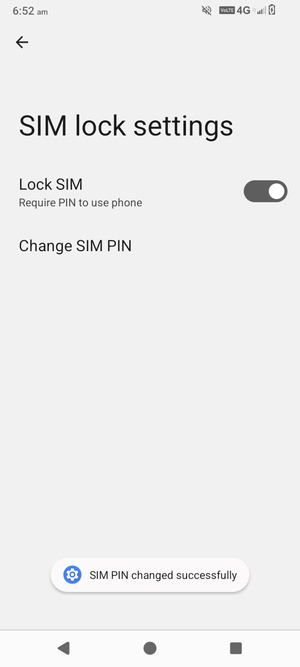 Your SIM PIN has been changed
