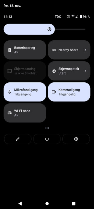 Velg Batterisparing
