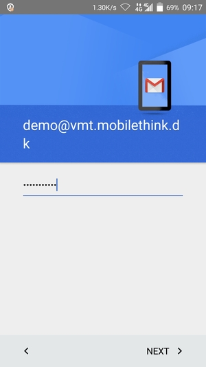 Enter your password and select NEXT