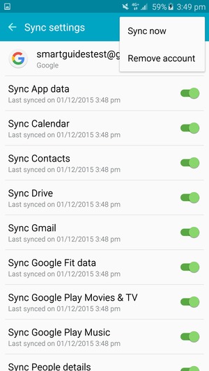 Select Sync now