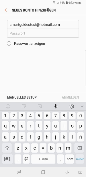Geben Sie Ihre Hotmail Adresse ein und wählen Sie Weiter
