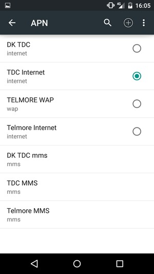 Sélectionnez le bouton du Menu