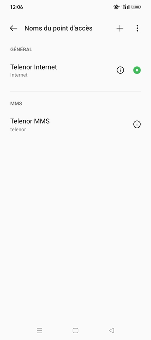 Sélectionnez le bouton du Menu