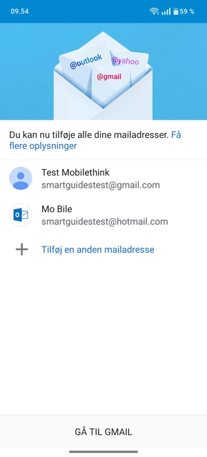 Vælg GÅ TIL GMAIL
