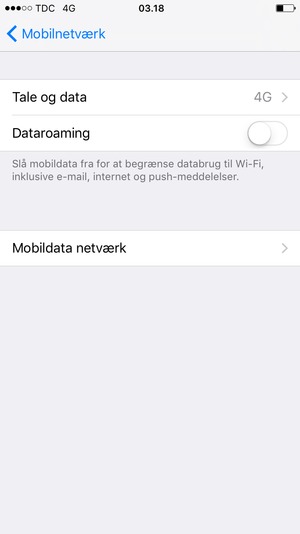 Vælg Tale og data