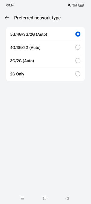 Select your preferred option