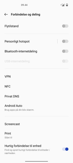 Vælg Personligt hotspot