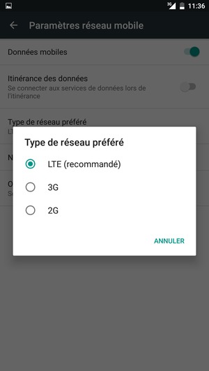 Sélectionnez votre option préférée