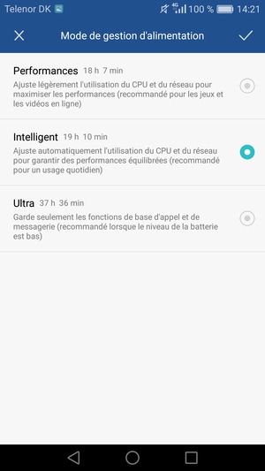 Sélectionnez Intelligent